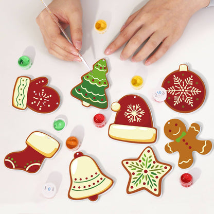 Snowflake Mitten and Santa Hat ornament set – image 12