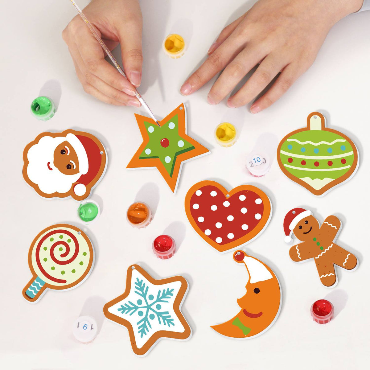 Sleepy Moon and Polka Heart ornament set – image 12