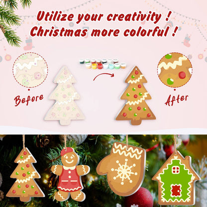 Lace-Iced Bell and Green Cottage ornament set – image 5