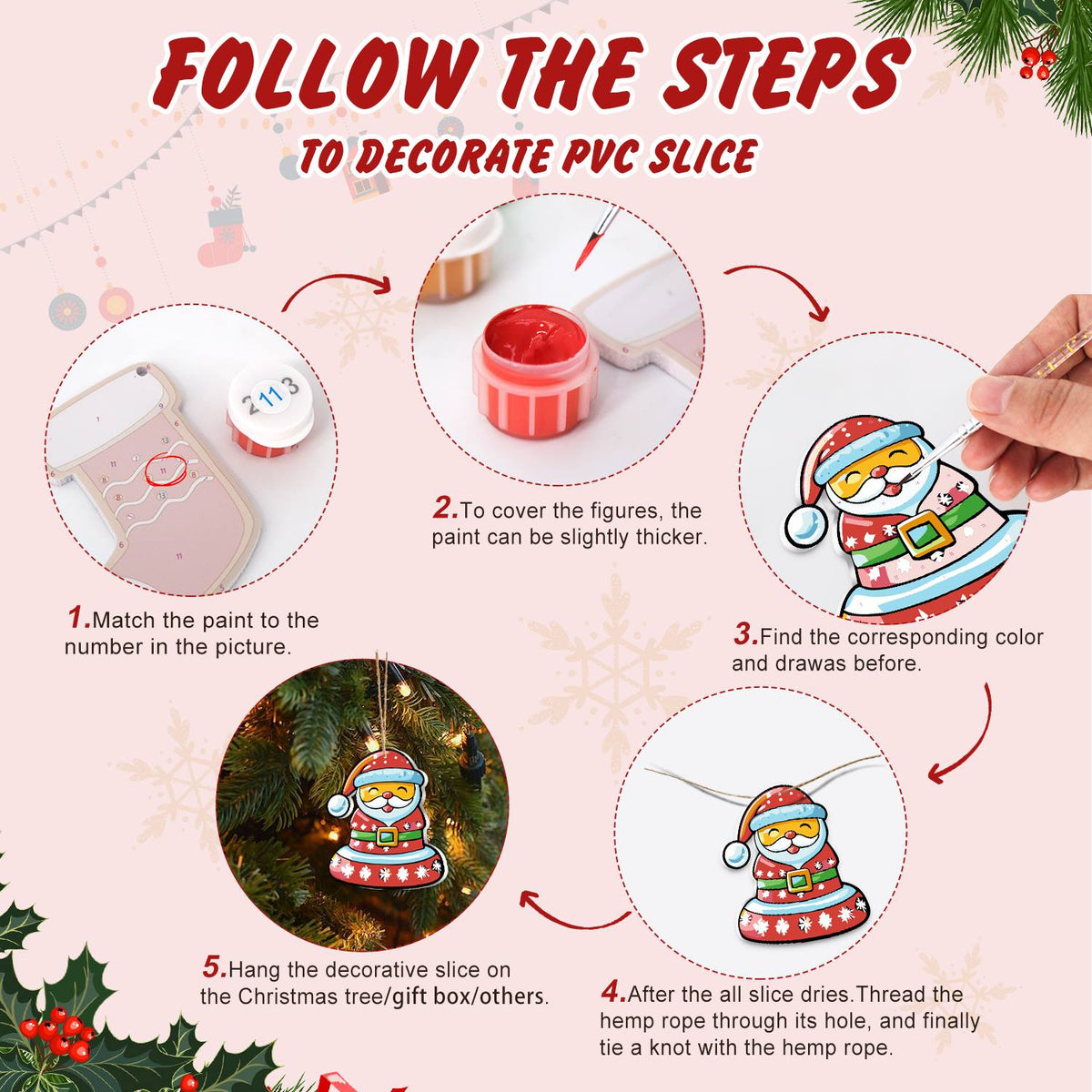 Holly Candy Canes and Cuties ornament set – image 4