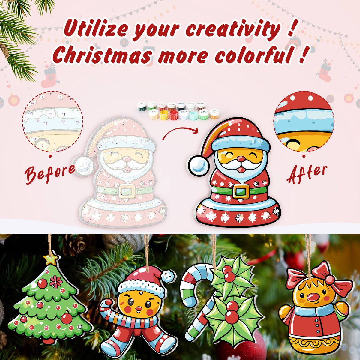 Holly Candy Canes and Cuties ornament set – image 5