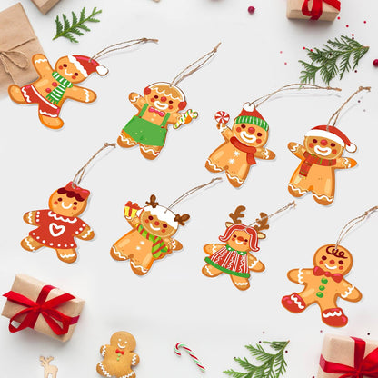 Dressed-Up Gingerbread Crowd ornament set – image 6