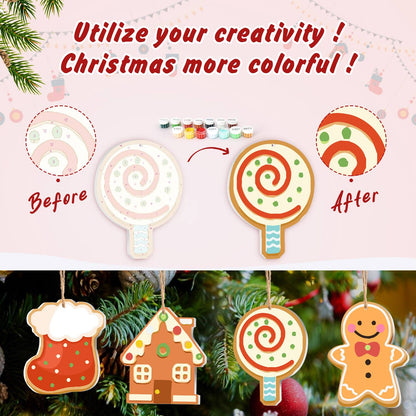 Teal Bauble and Swirl Lollipop ornament set – image 5