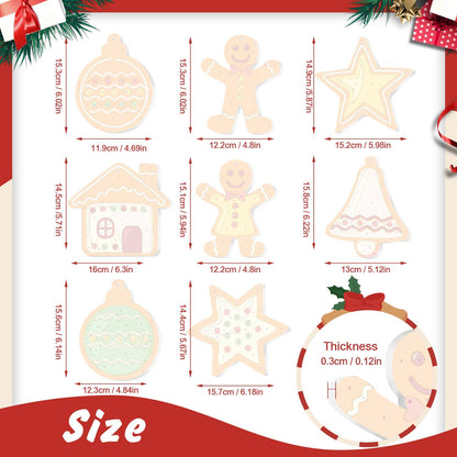 Tangerine Gingerbread and Stars ornament set – image 2
