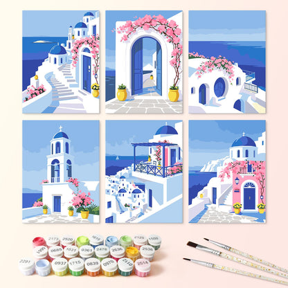 Blue Domes and Bougainvillea mini board kit – image 3
