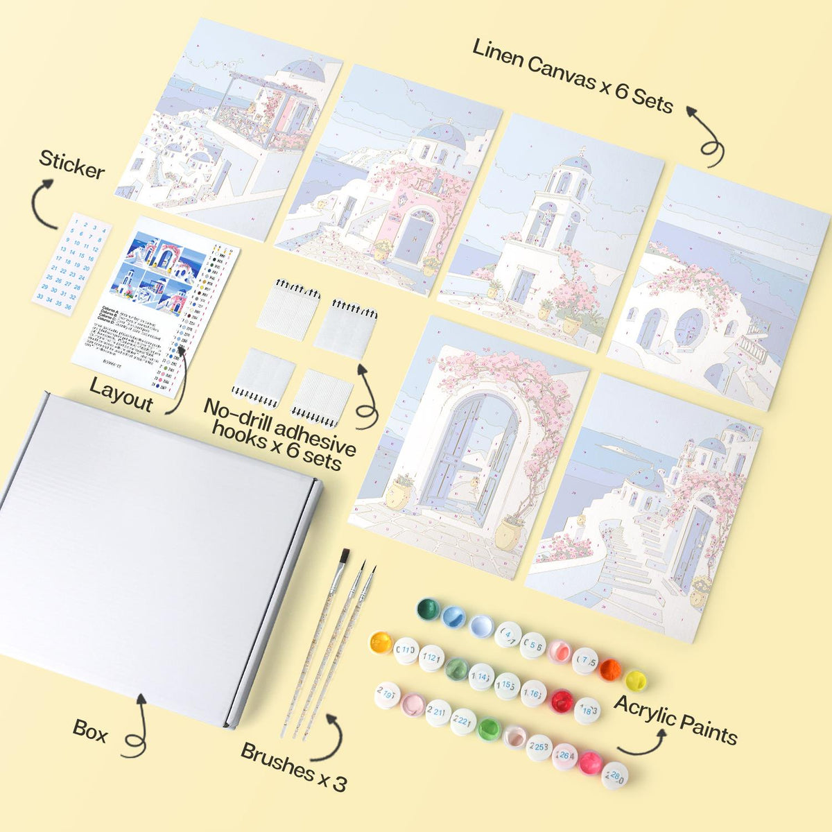 Blue Domes and Bougainvillea mini board kit – image 15