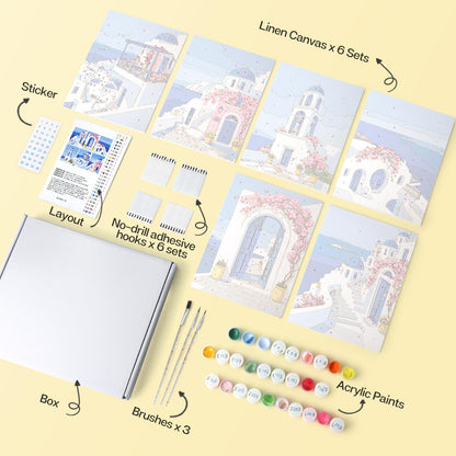 Blue Domes and Bougainvillea mini board kit – image 15