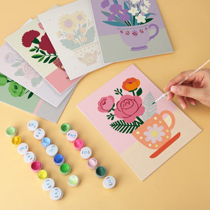 Sunflowers and Roses in Teacups mini board kit – image 6