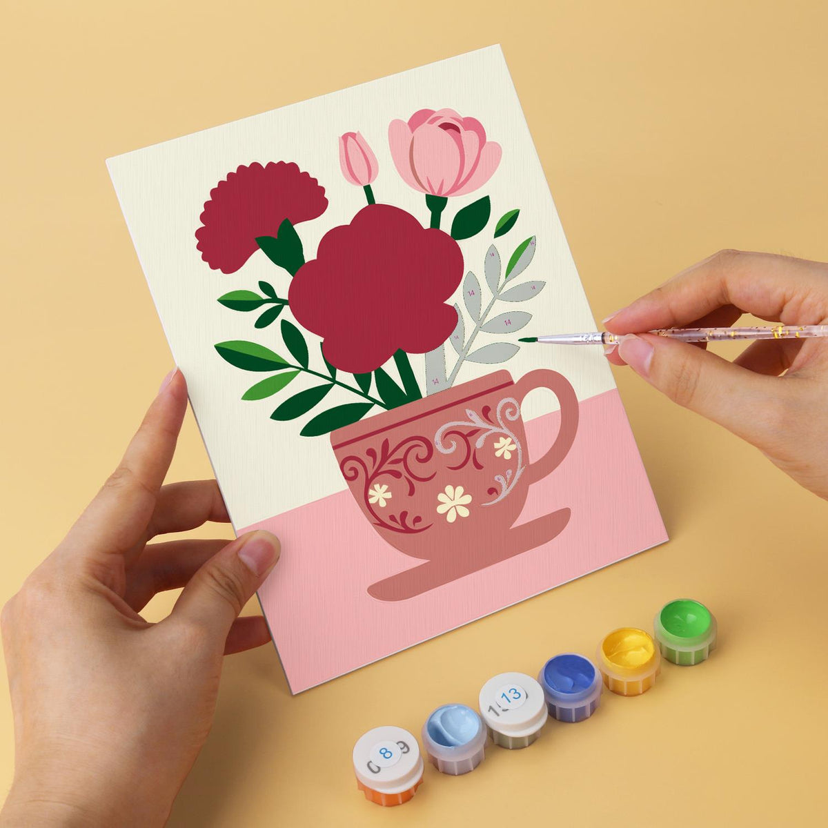 Sunflowers and Roses in Teacups mini board kit – image 9
