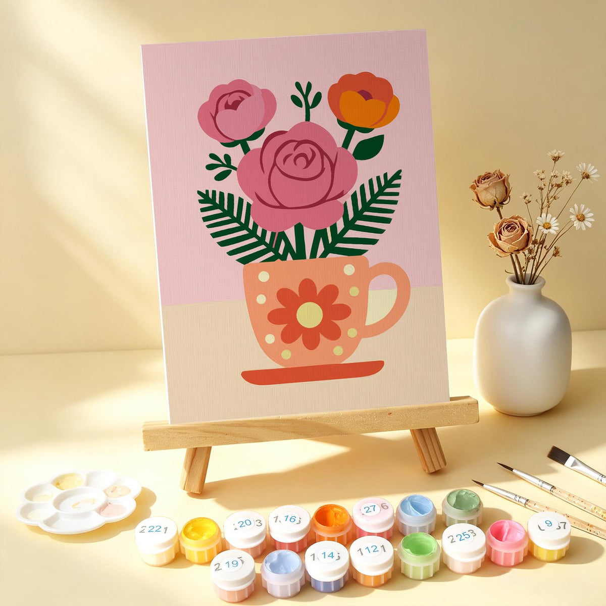 Sunflowers and Roses in Teacups mini board kit – image 14