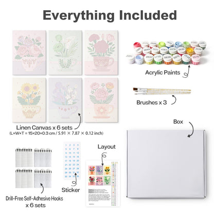 Sunflowers and Roses in Teacups mini board kit – image 16