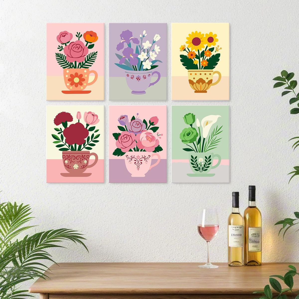 Sunflowers and Roses in Teacups mini board kit – image 24