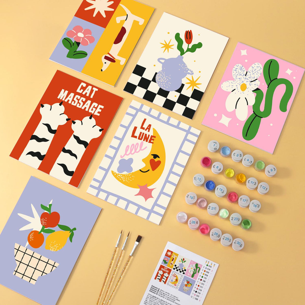 Cat Paw Massage Retro Prints mini board kit – image 5