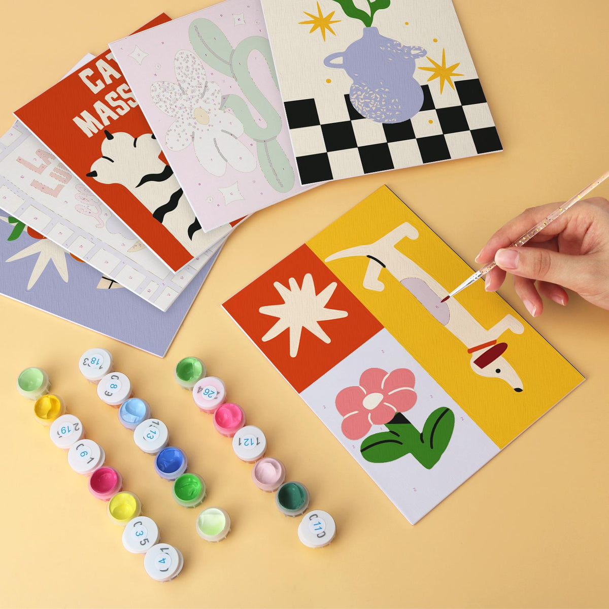 Cat Paw Massage Retro Prints mini board kit – image 6