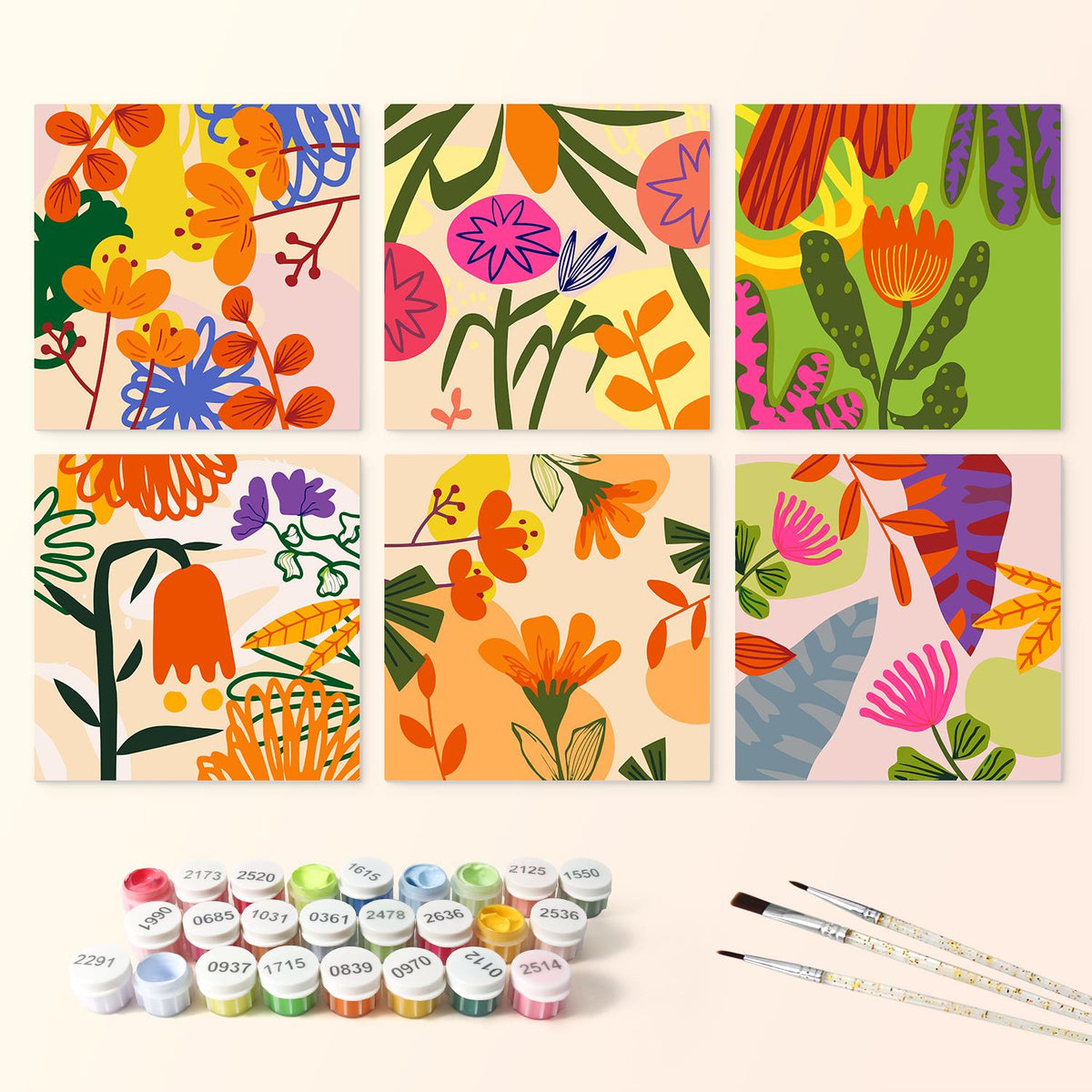 Tangerine and Magenta Florals mini board kit – image 3