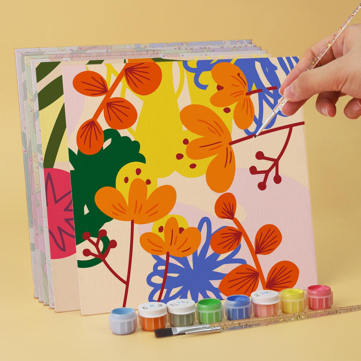 Tangerine and Magenta Florals mini board kit – image 4