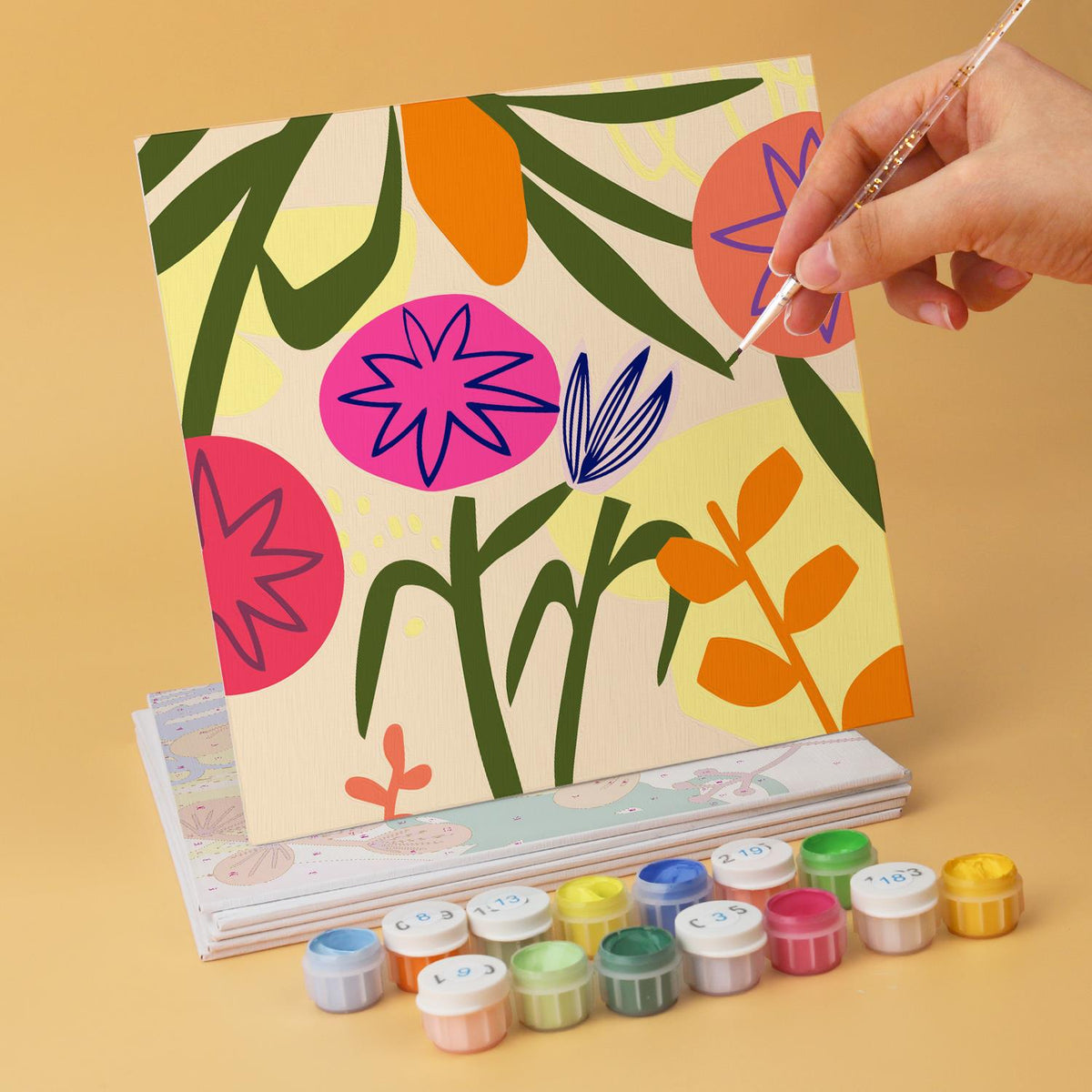 Tangerine and Magenta Florals mini board kit – image 12