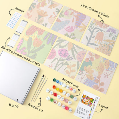 Tangerine and Magenta Florals mini board kit – image 15