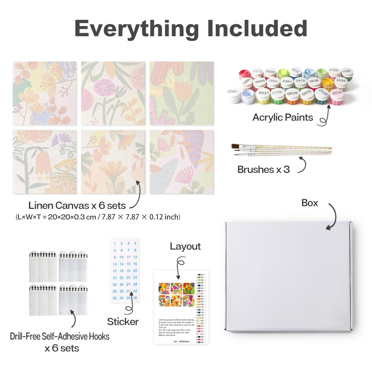 Tangerine and Magenta Florals mini board kit – image 16