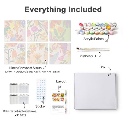 Tangerine and Magenta Florals mini board kit – image 16