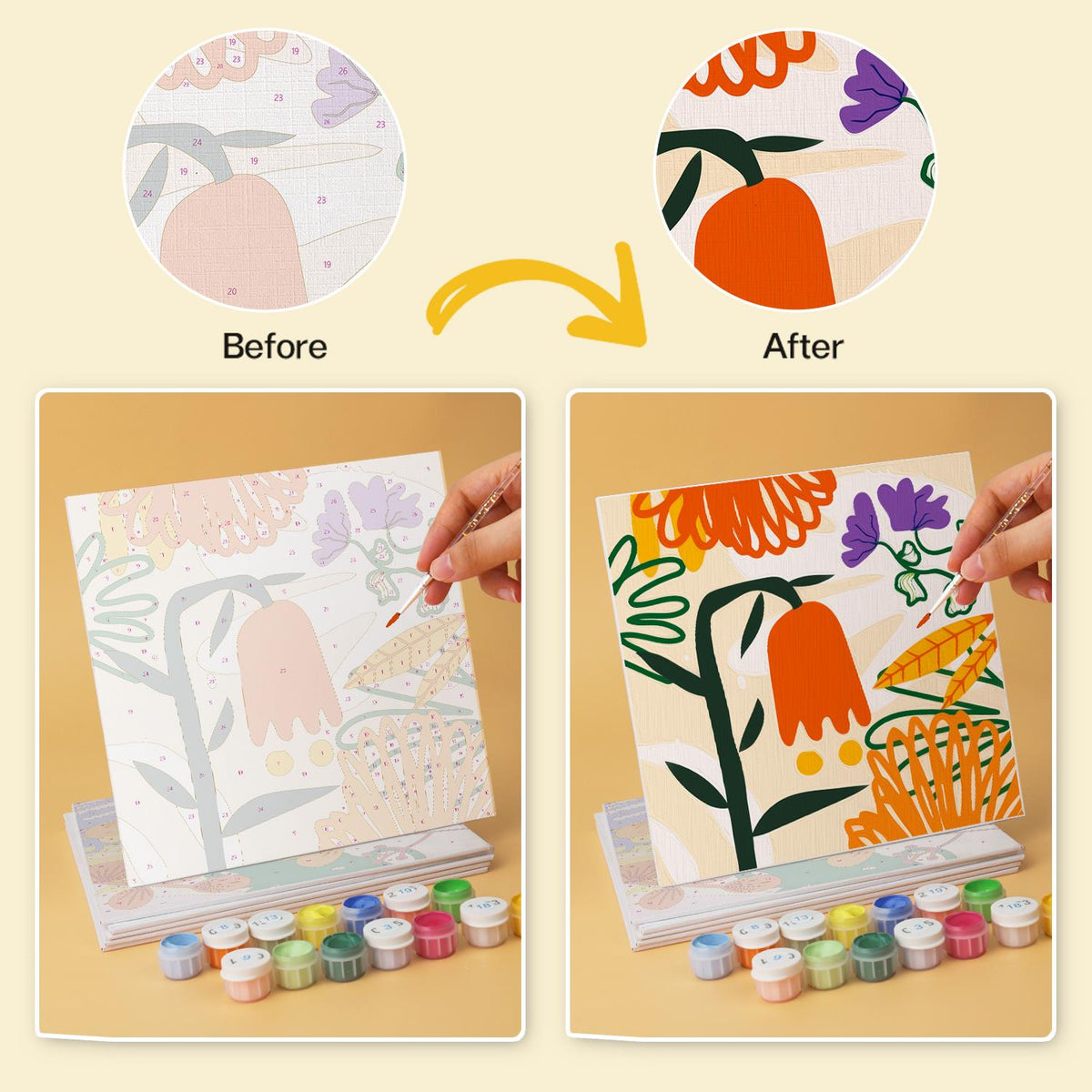 Tangerine and Magenta Florals mini board kit – image 21