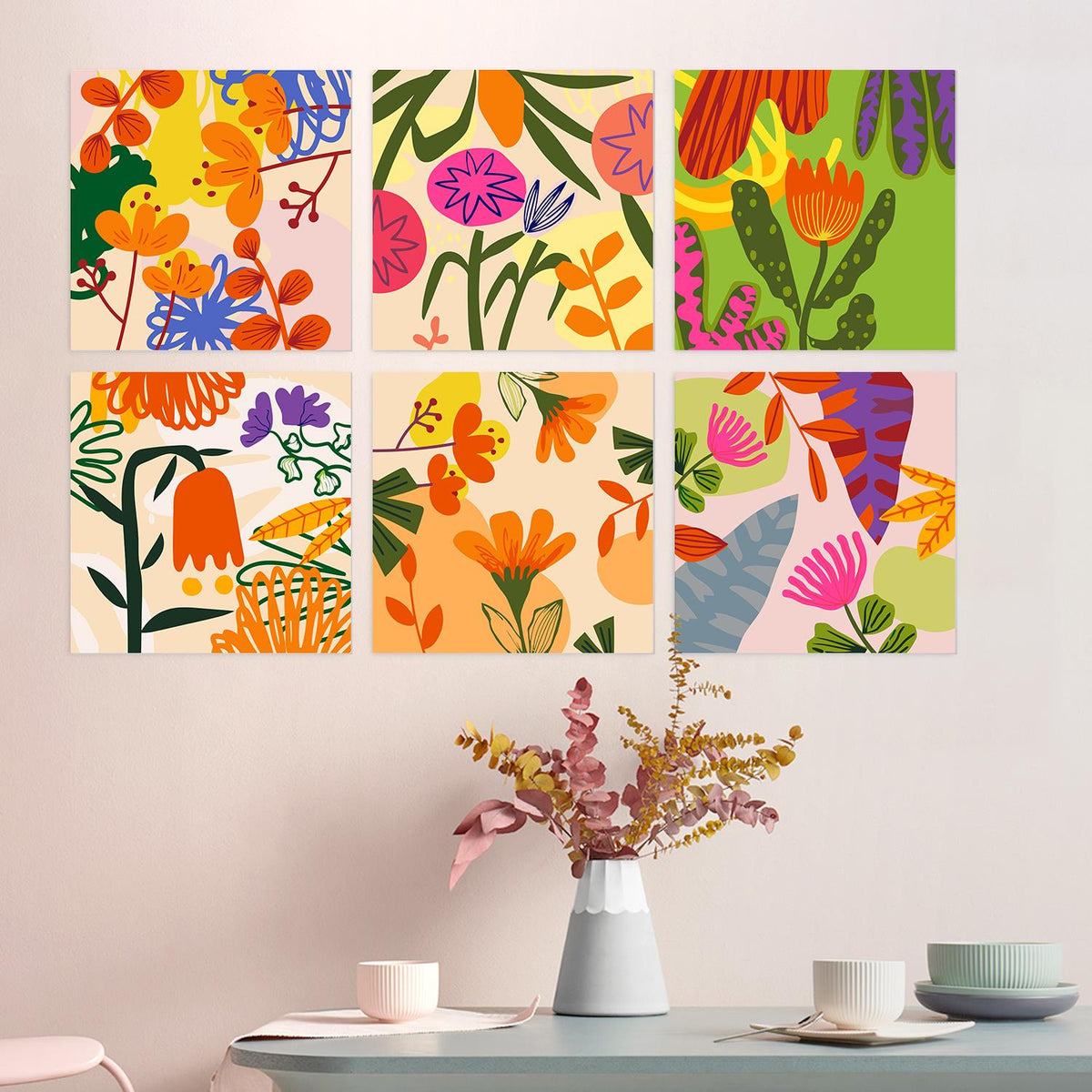 Tangerine and Magenta Florals mini board kit – image 22