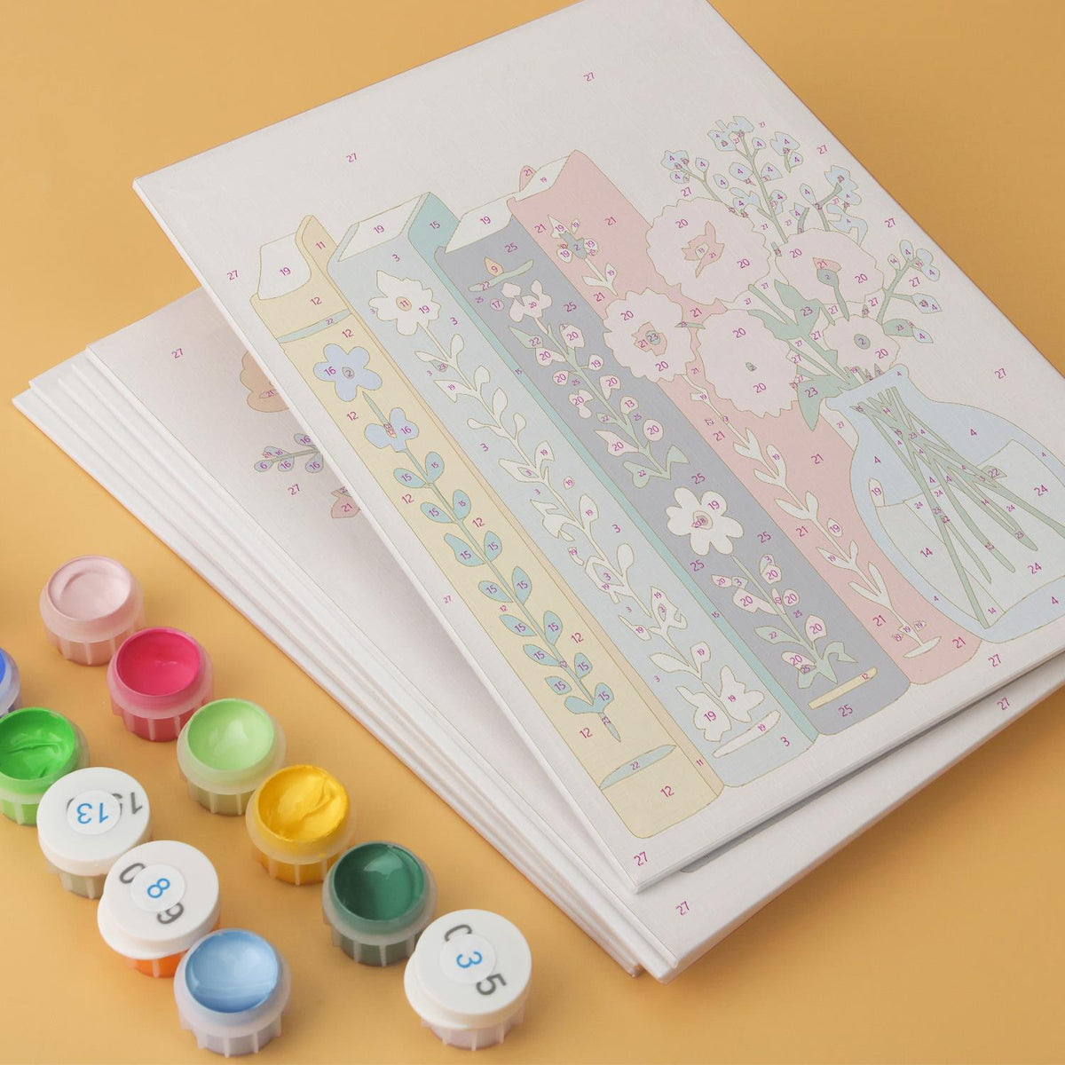 Teapot Daisies on Book Stacks mini board kit – image 13