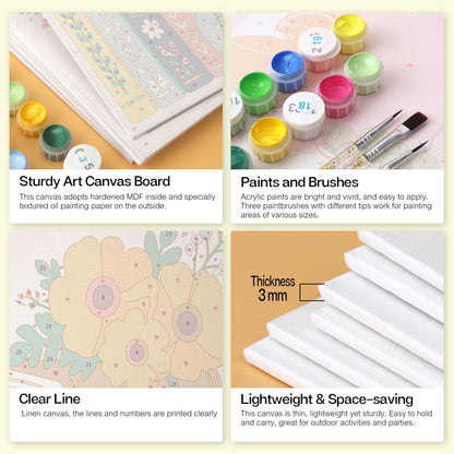Teapot Daisies on Book Stacks mini board kit – image 18