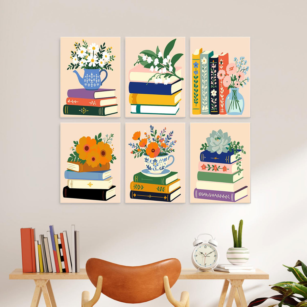 Teapot Daisies on Book Stacks mini board kit – image 24