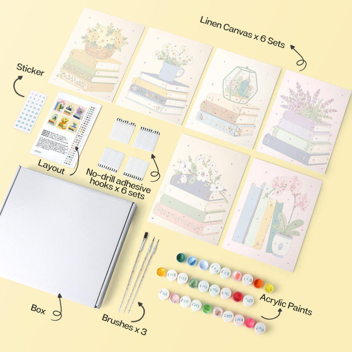 Orchids and Lavender on Books mini board kit – image 15
