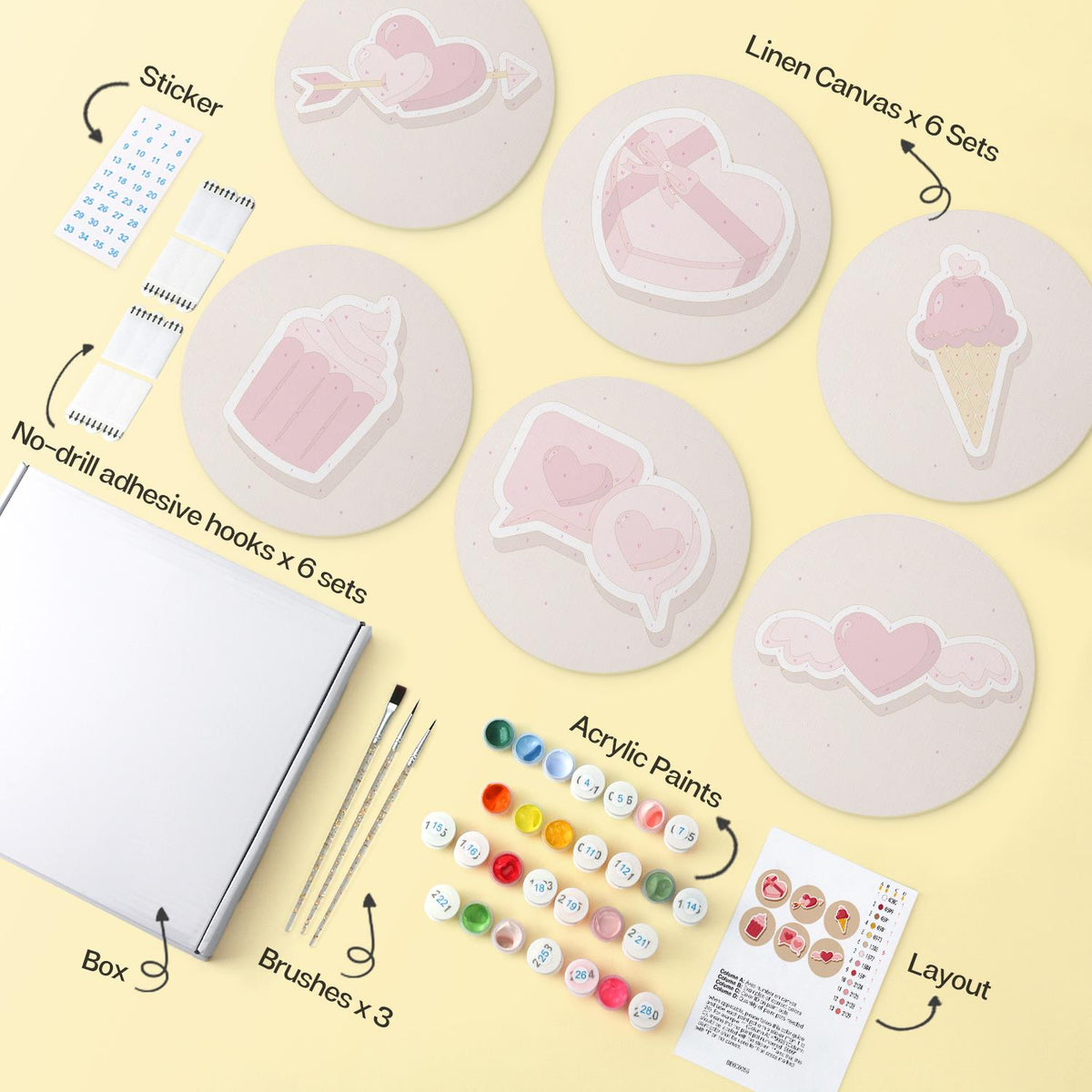 Winged Hearts and Sweet Treats mini board kit – image 15