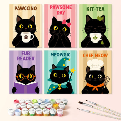 Pawccino Black Cat Puns mini board kit – image 3