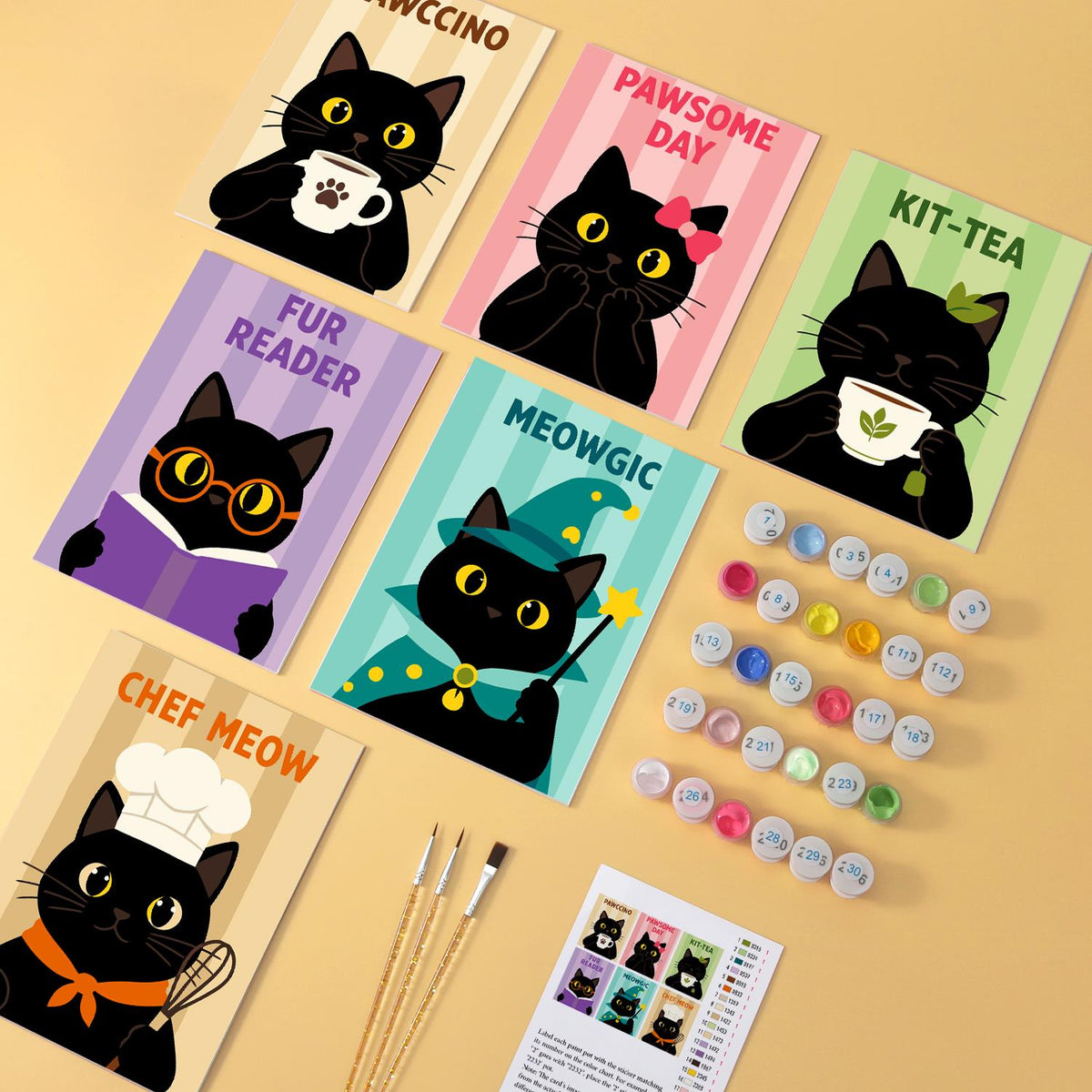 Pawccino Black Cat Puns mini board kit – image 5