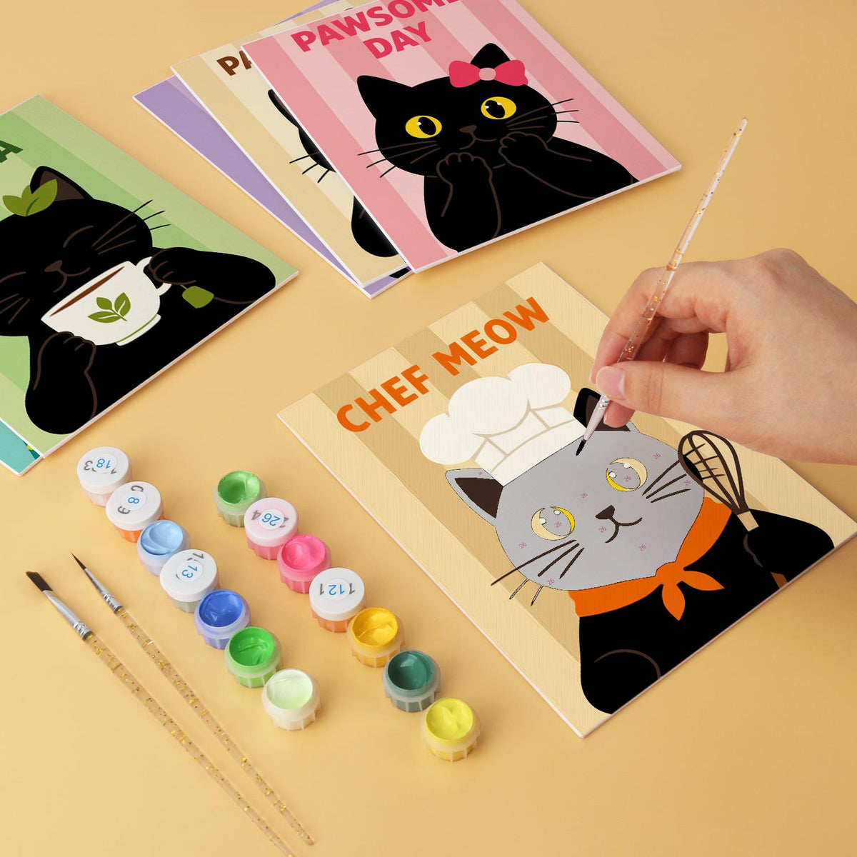 Pawccino Black Cat Puns mini board kit – image 7