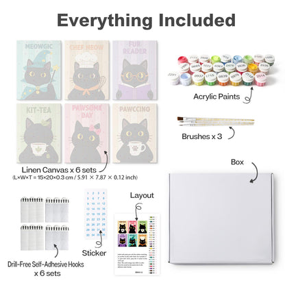 Pawccino Black Cat Puns mini board kit – image 16