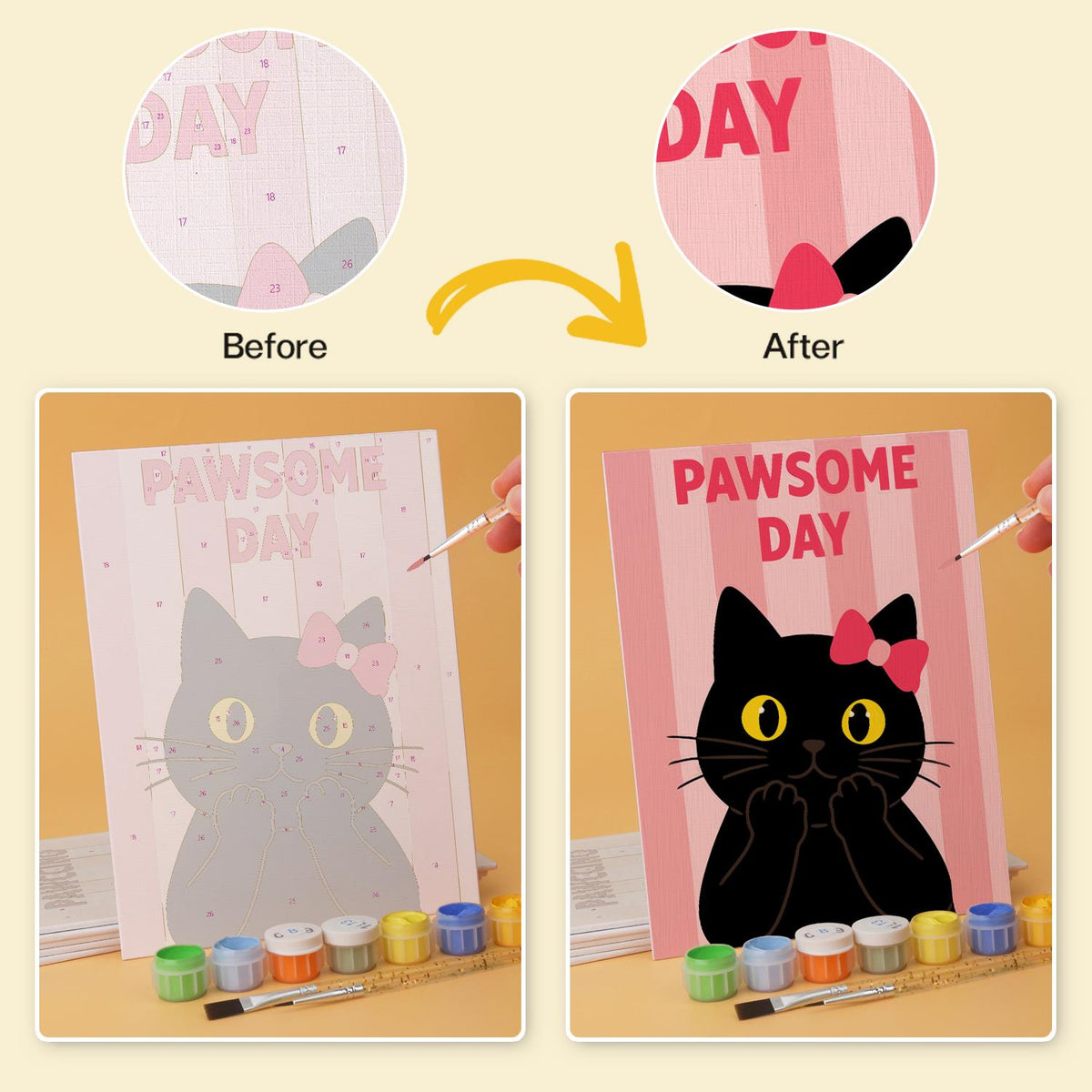 Pawccino Black Cat Puns mini board kit – image 21