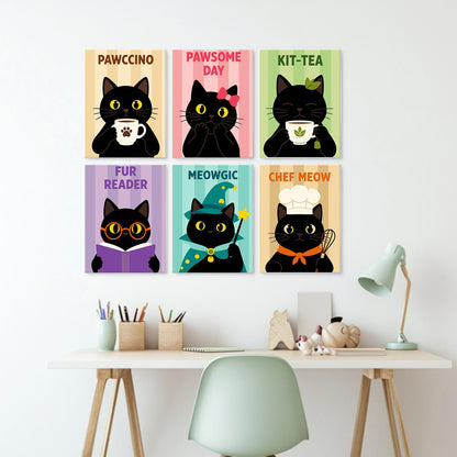 Pawccino Black Cat Puns mini board kit – image 24