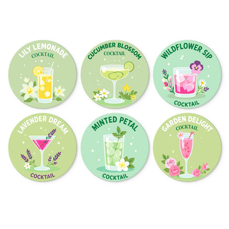 Cucumber and Mint Garden Sips mini board kit – Green garden cocktails: Lily Lemonade, Cucumber Blossom, Wildflower Sip, Lavender Dream, Minted Petal and more