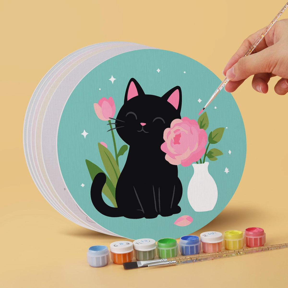 Black Cats in Spring Blooms mini board kit – image 5