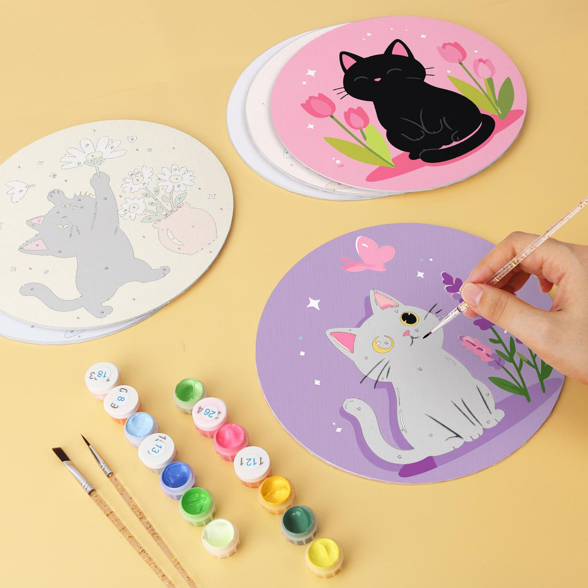 Black Cats in Spring Blooms mini board kit – image 8