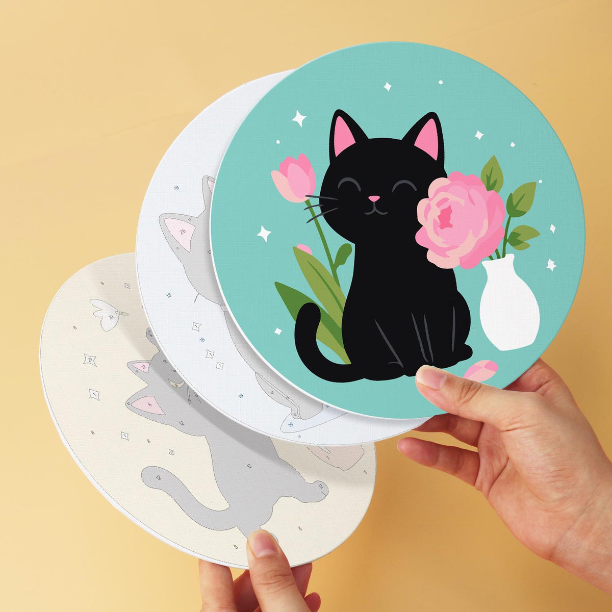 Black Cats in Spring Blooms mini board kit – image 11