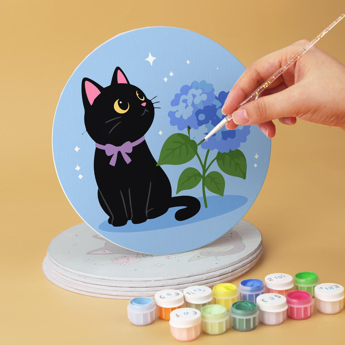 Black Cats in Spring Blooms mini board kit – image 12