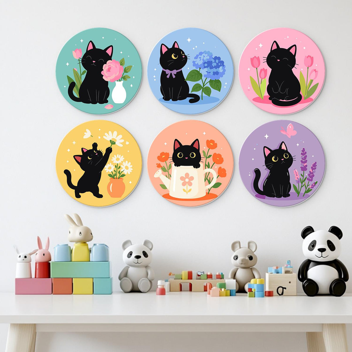 Black Cats in Spring Blooms mini board kit – image 23