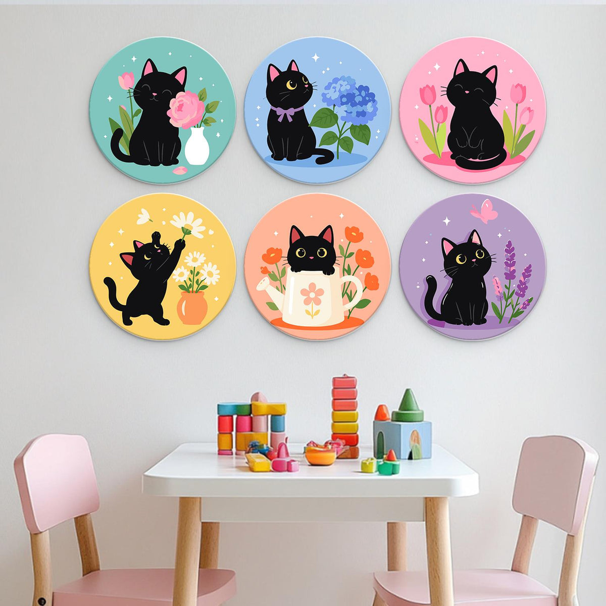 Black Cats in Spring Blooms mini board kit – image 24