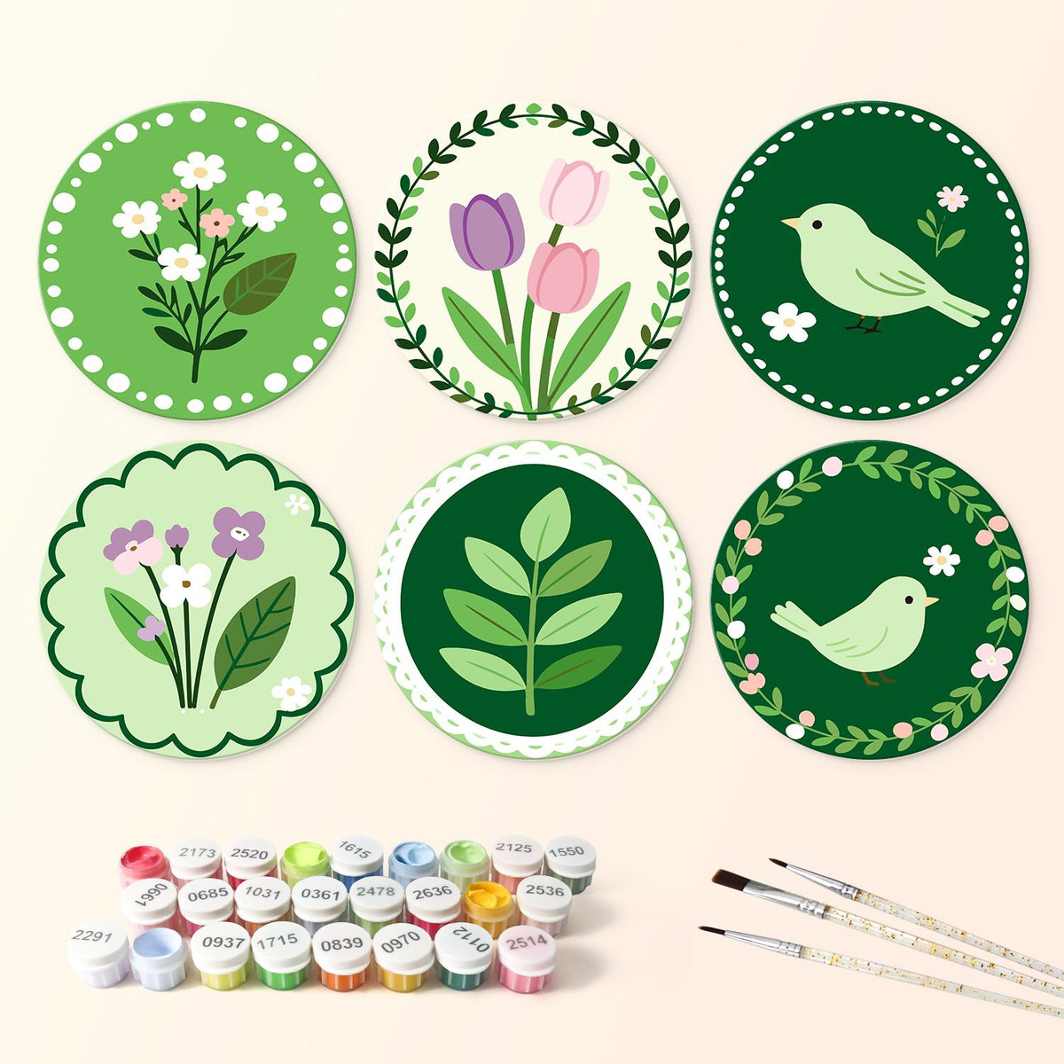 Sage Garden Birds and Tulips mini board kit – image 3