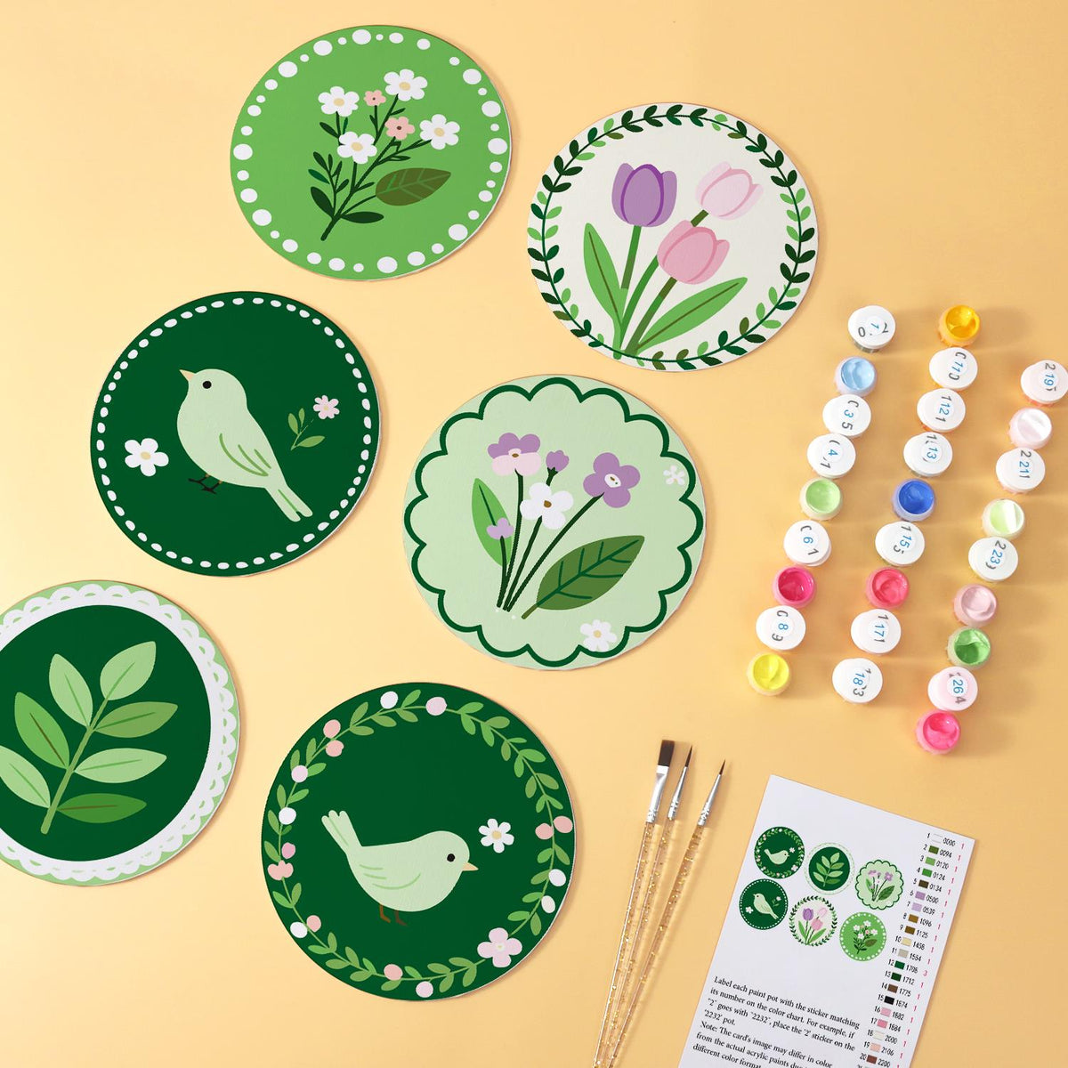 Sage Garden Birds and Tulips mini board kit – image 6