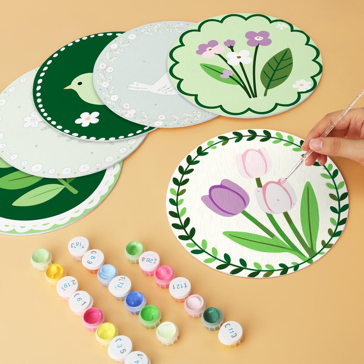 Sage Garden Birds and Tulips mini board kit – image 7