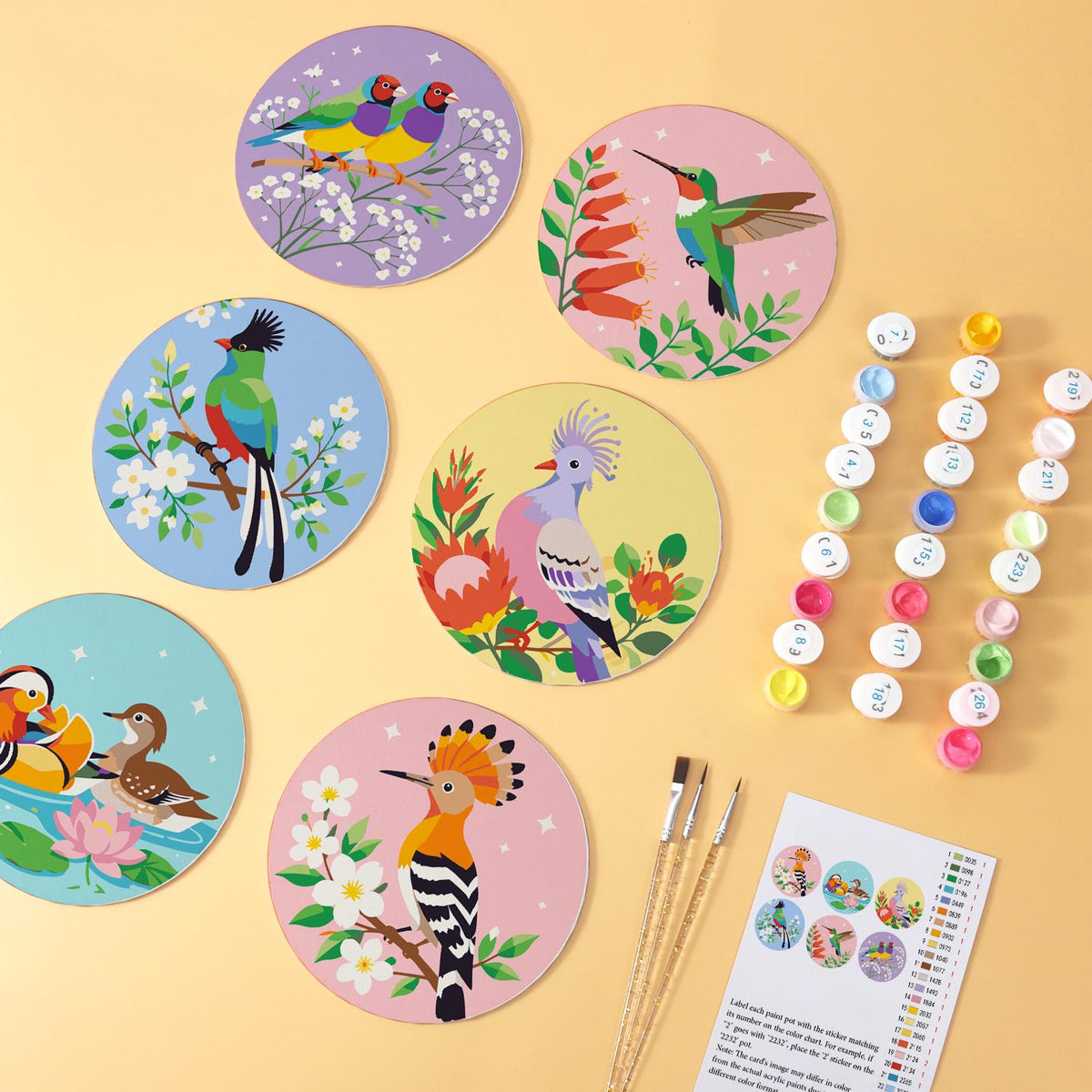 Hummingbird and Hoopoe Garden mini board kit – image 6