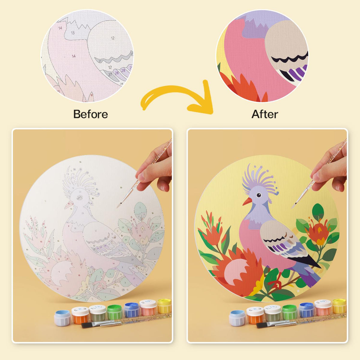 Hummingbird and Hoopoe Garden mini board kit – image 21
