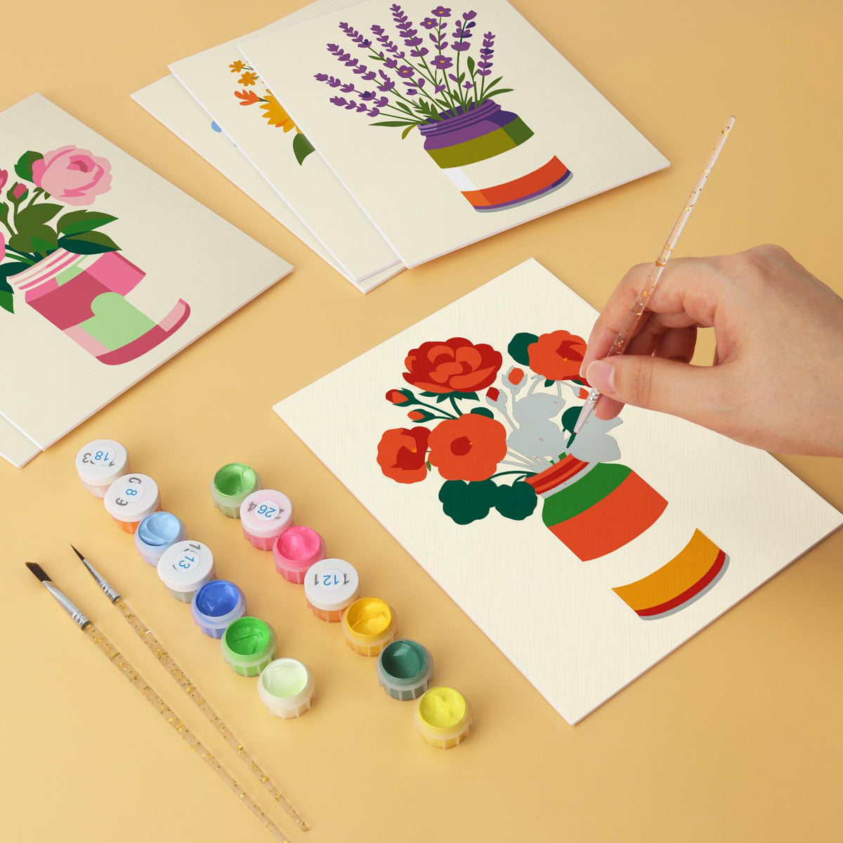 Tin-Can Sunflowers and Lavender mini board kit – image 7